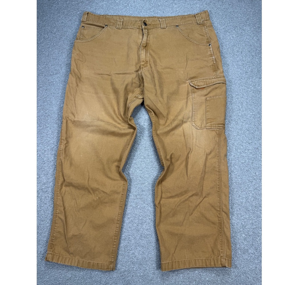 Dickies Carpenter Pants Men's 42x29 Brown Duck Canvas Relaxed Utility Workwear